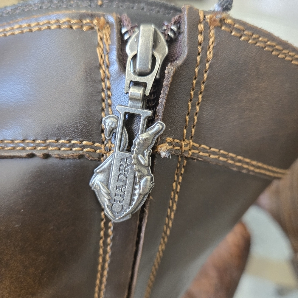 Cuadra Brown Exotic Python Leather Side Zip Ankle… - image 8